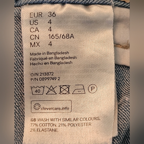 &Denim High Waist Skinny  Coup Moulante  Blue Jeans Sz US 4 EUC - Picture 4 of 7